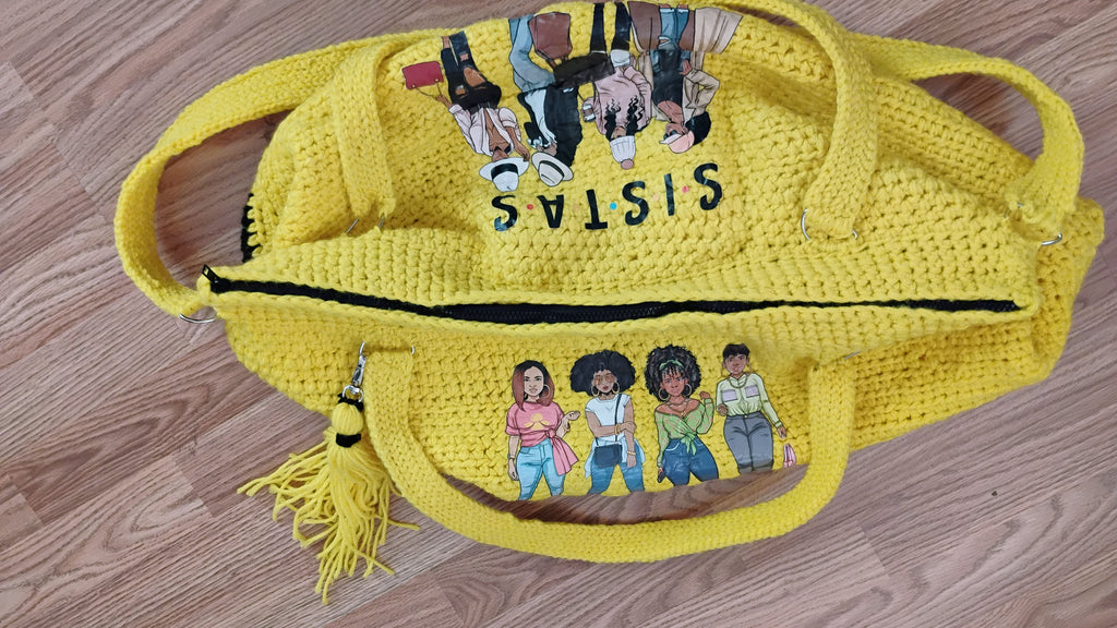 Large Crochet Travel Bag
